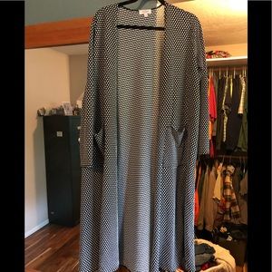 Lularoe Sarah Black and white polka dot